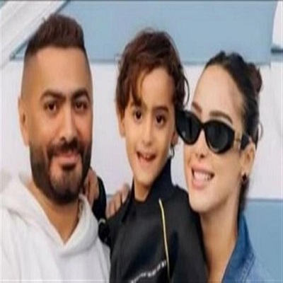تامر حسني وبسمة بوسيل وآدم 