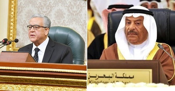 رئيس مجلس الشورى بالبحرين يهنئ المستشار حنفي جبالي رئيس مجلس النواب