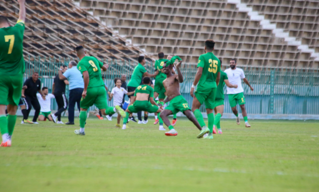 فرحة لاعبى السكة بعد الفوز على مستقبل وطن سبورت