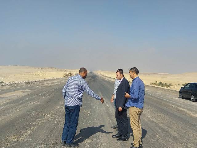 سكرتير بنى سويف يتابع أنشاء بمحور الفشن الحر على النيل 