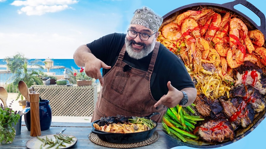 لحم فيليه بالجمبرى 