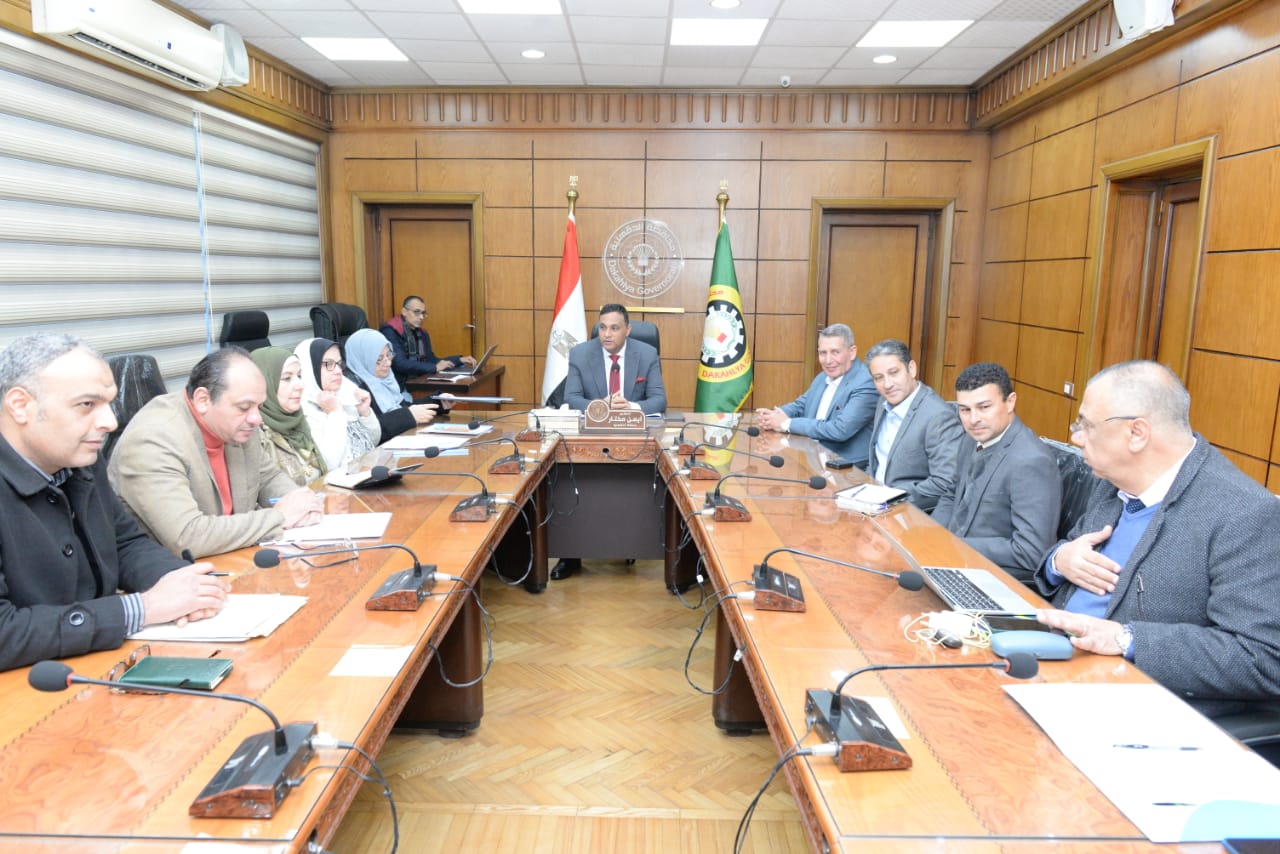 محافظ الدقهلية يستقبل وفد وزاره الانتاج الحربى 