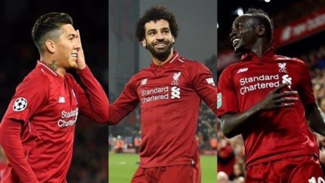  محمد صلاح وساديو ماني وروبيرتو فيرمينو