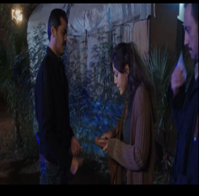 ريهام حجاج فى مشهد من المسلسل 