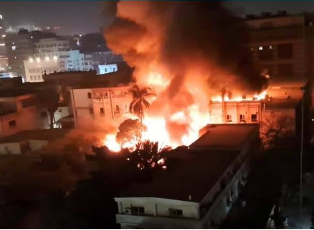 حريق المعامل المركزية بوزارة الصحة