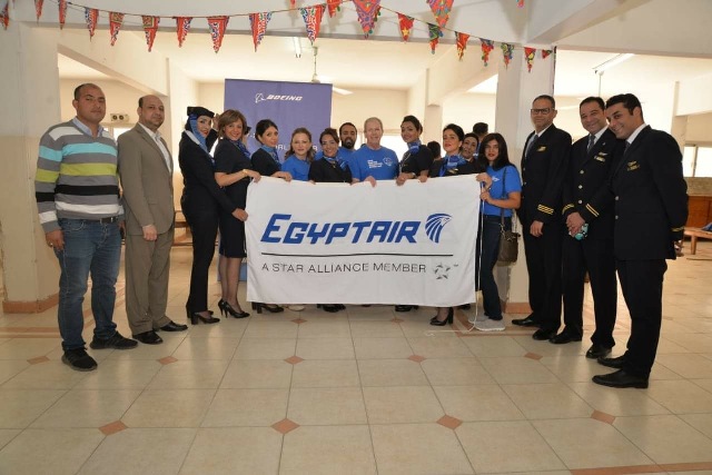 مصر للطيران وبوينج العالمية يحتفلان برمضان  في مؤسسة النور والأمل