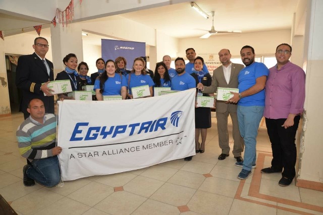 مصر للطيران وبوينج العالمية يحتفلان برمضان  في مؤسسة النور والأمل