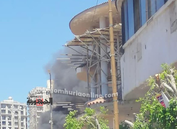 حريق نادى الاتحاد بالشاطبى