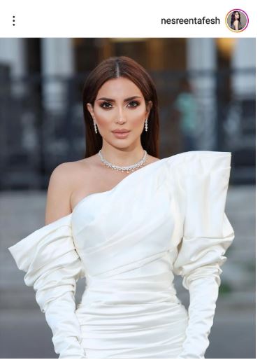 بفستان ابيض ساحر.. نسرين طافش تخطف قلوب محبيها