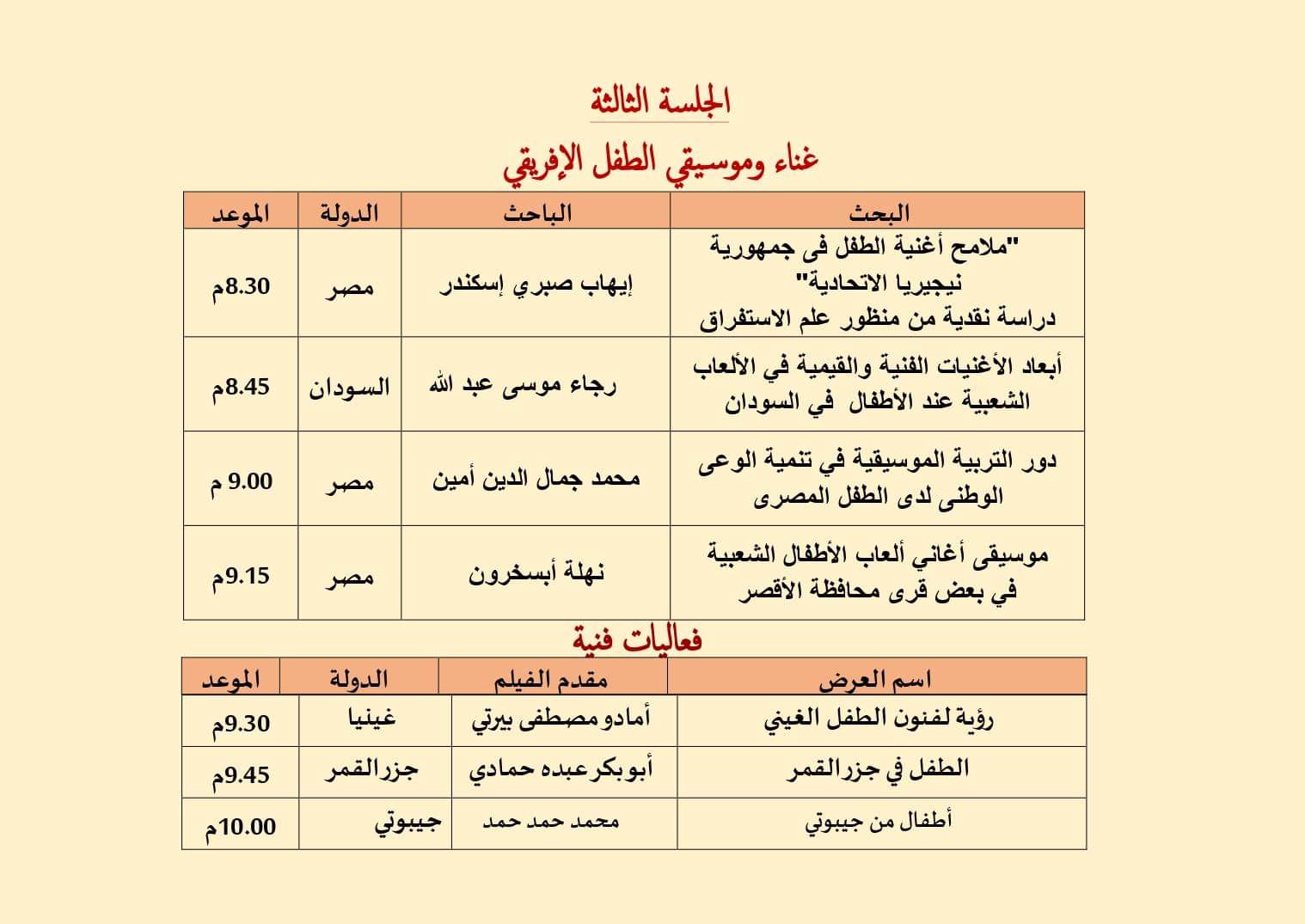 انطلاق أعمال المؤتمر العلمى الدولي الثالث للفنون الإفريقية
