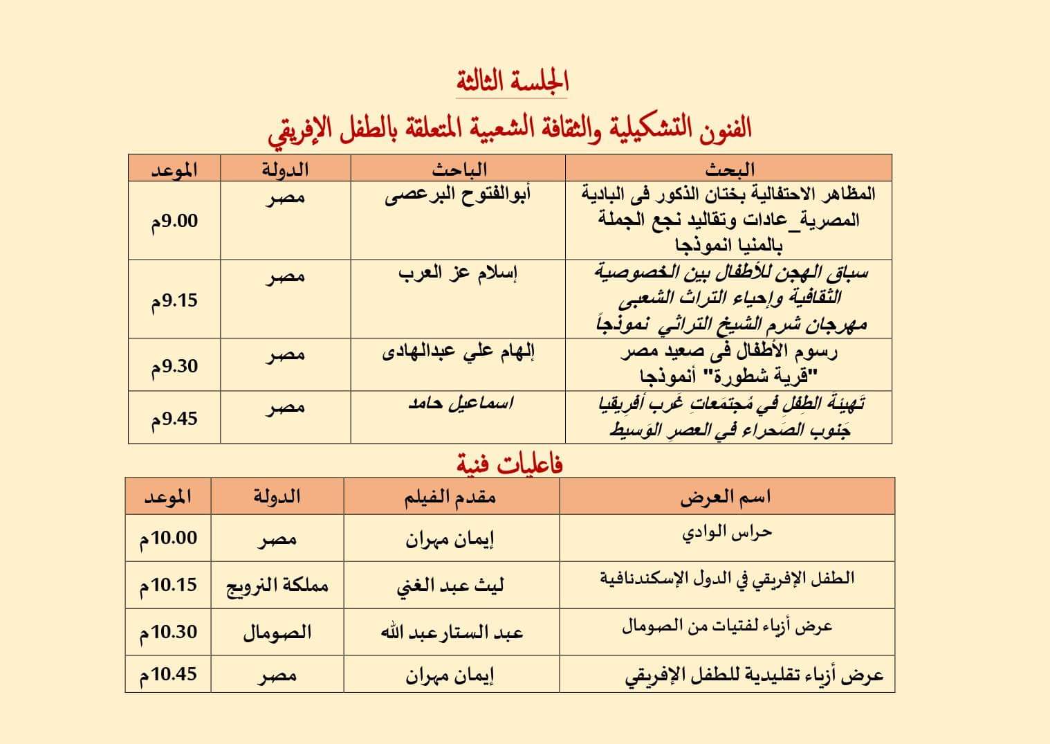 انطلاق أعمال المؤتمر العلمى الدولي الثالث للفنون الإفريقية