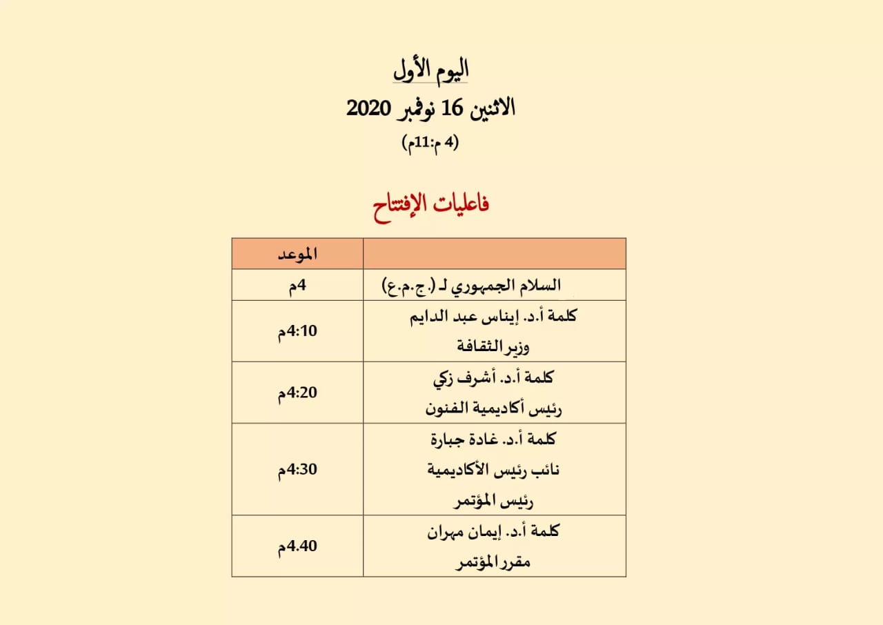 انطلاق أعمال المؤتمر العلمى الدولي الثالث للفنون الإفريقية