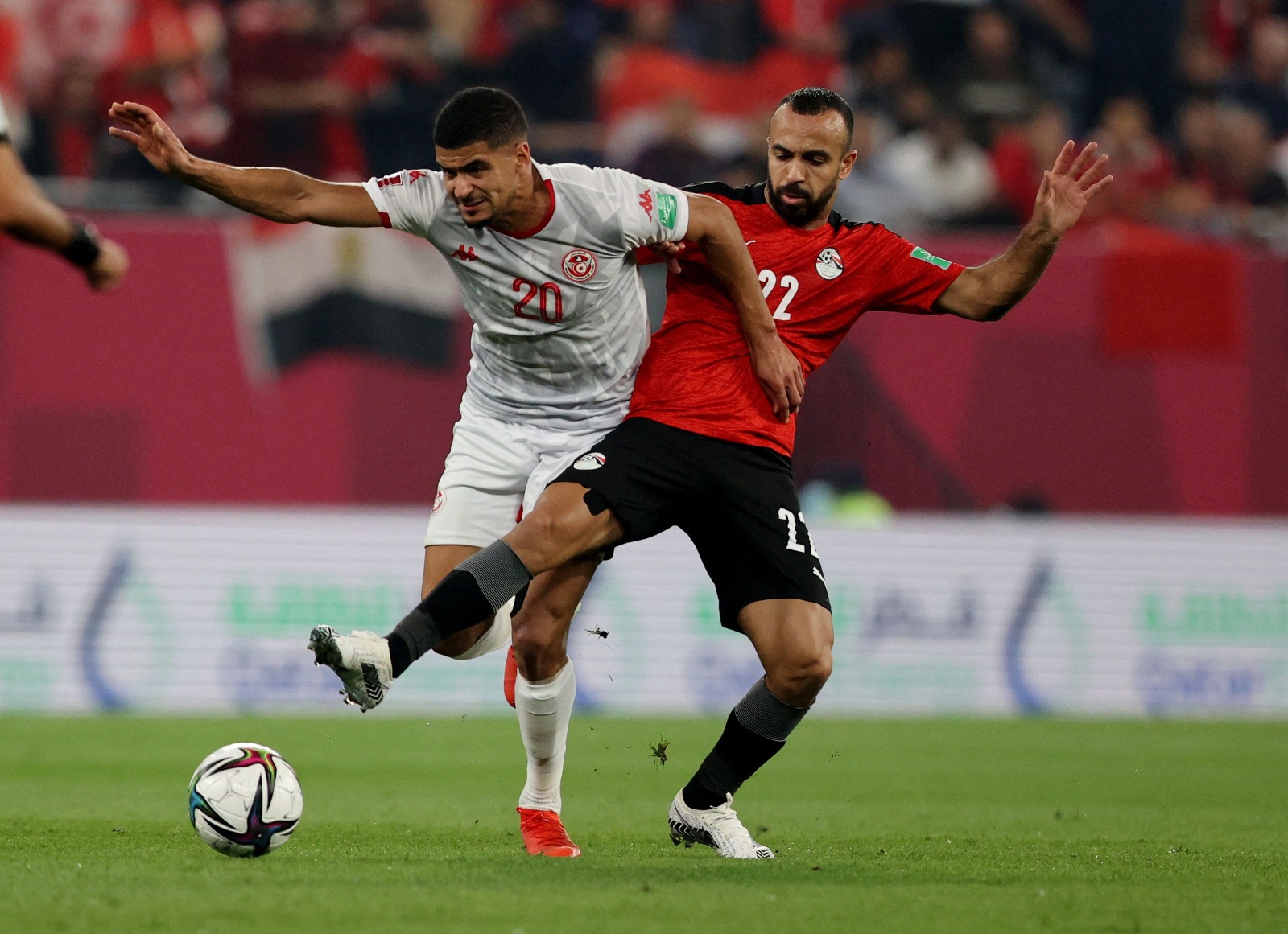 التعادل السلبى فى الشوط الأول .. مباراة مصر وتونس فى نصف نهائى كأس العرب 2021