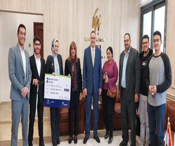 تكريم فريق جامعة بنها الأهلية