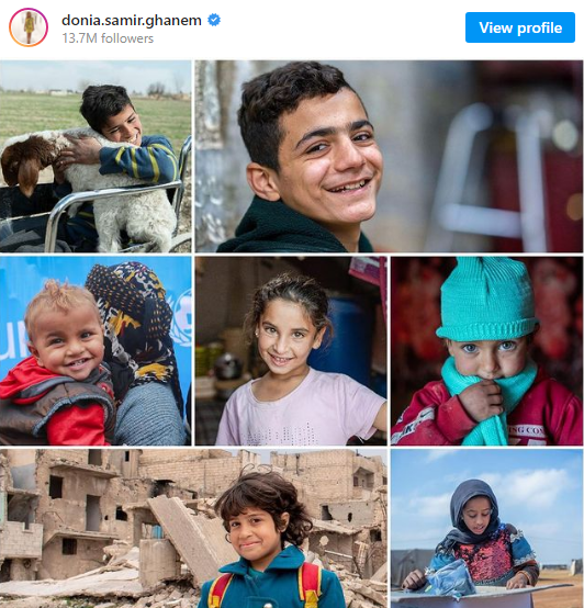 دنيا سمير غانم تدعم اطفال سوريا