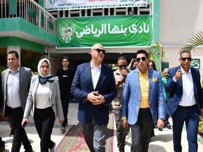 وزير الشباب ومحافظ القليوبية يفتتحان أعمال تطوير نادي بنها الرياضي 