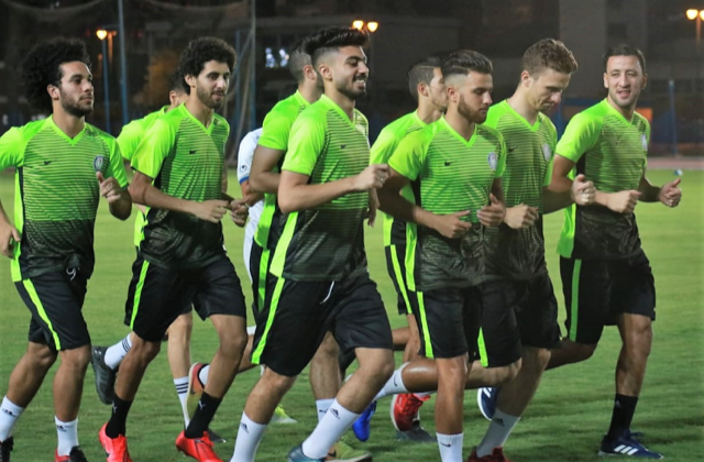  للاعبي سموحه  اثناء التدريب 