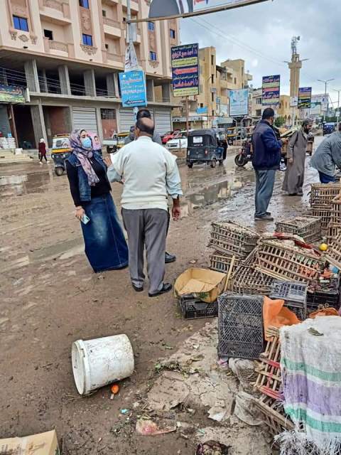 حملات مكبرة لفض الأسواق العشوائية و رفع الاشغالات ببلطيم .صور