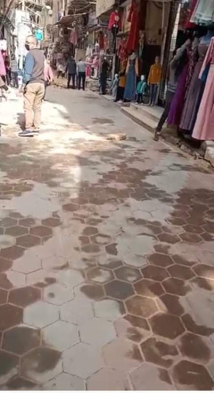 رصف وتجميل شوارع مدينة بلبيس ببلاط الإنترلوك