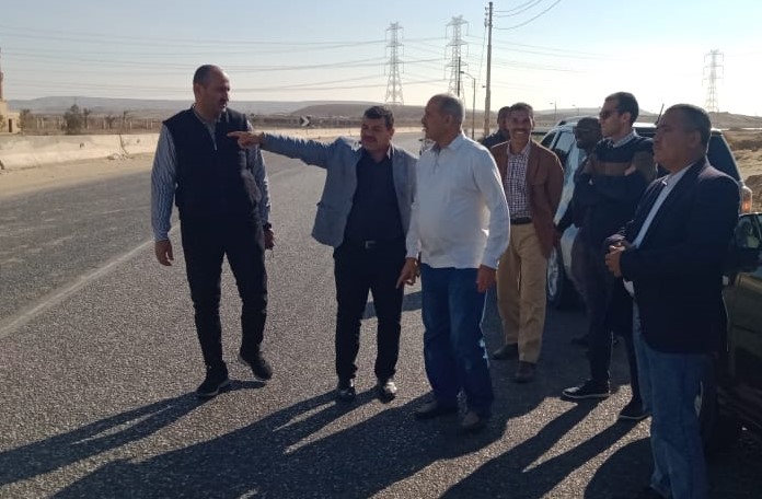 سكرتيرا بنى سويف يتفقدان محور الفشن ومنطقة آثار الحيبة .صور