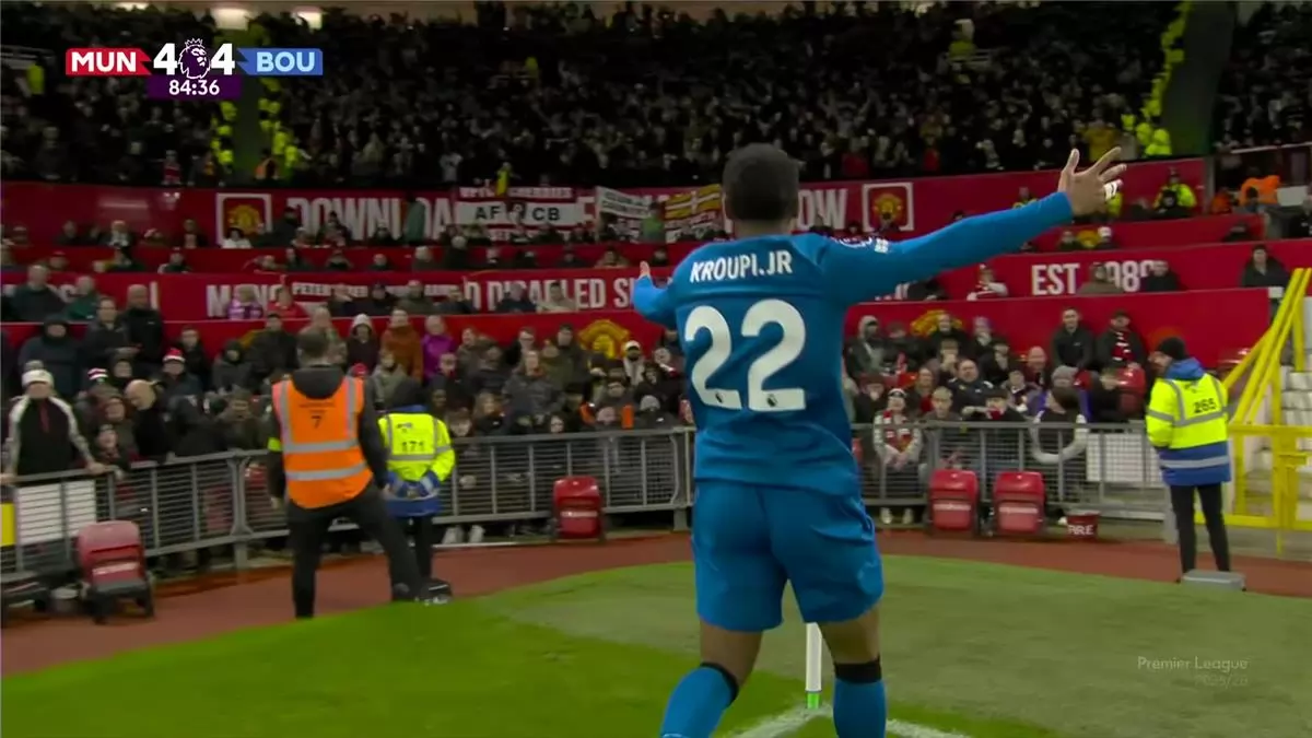 بورنموث يخطف التعادل برباعية من مانشستر يونايتد فى الدورى الإنجليزى 