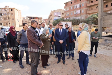 محافظ المنوفية خلال جولته في مدينة الباجور اليوم