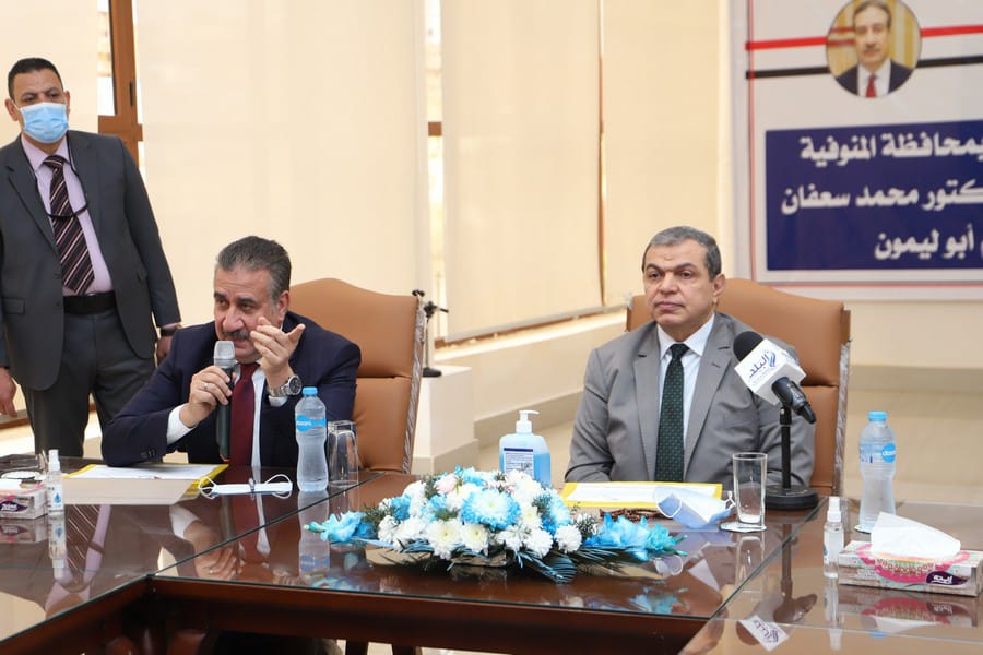 سعفان ومحافظ المنوفية يلتقيان العمالة العائدة من الخارج لمساعدتهم في عمل مشروعات صغيرة