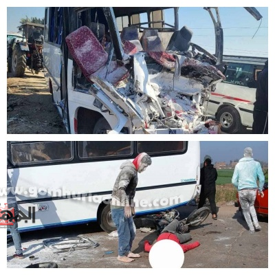 حادث طملاي اليوم محافظة المنوفية