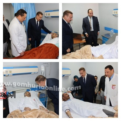 محافظ المنوفية يزور المصابين في حادث طريق شبين الكوم طملاي