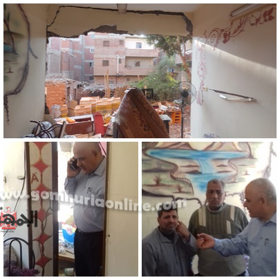 المحاسب السيد حسن عبد العال رئيس مركز ومدينة شبين الكوم فى موقع الإنفجار