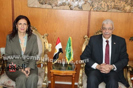رئيس جامعة المنوفية خلال لقاء المدير التنفيذي لهيئة الفولبرايت