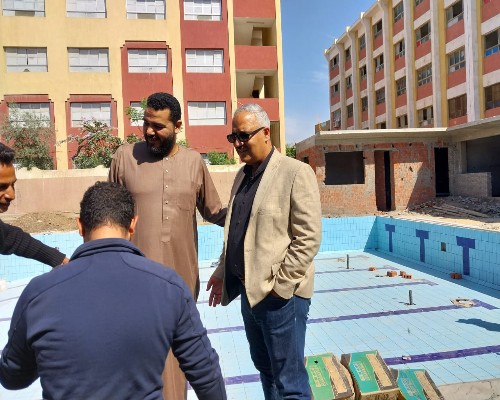 وكيل الشباب والرياضة بالقليوبية يتابع الأعمال الإنشائية بمراكز شبين وطوخ