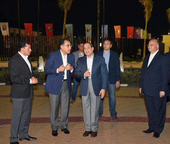 الرئيس يتفقد استعدادات استاد القاهرة لانطلاق نهائيات الأمم الأفريقية  