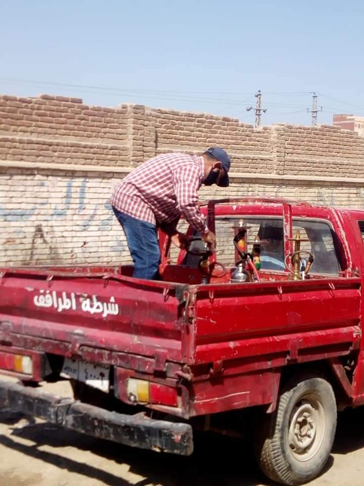 ضبط 83 إشغال مخالف و8 أشخاص بدون كمامة خلال حملة في بلبيس