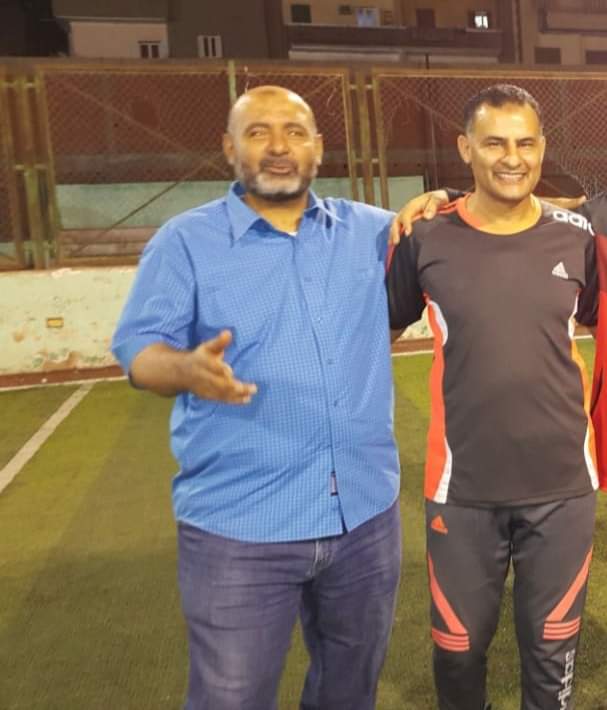 اللاعب عماد بيومى الذى توفى اليوم مع زميله المرحوم أيمن حنضل