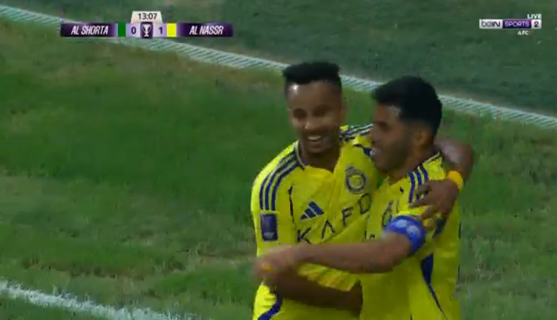  الغنام يحرز الهدف  الاول للنصر فى مرمي الشرطة