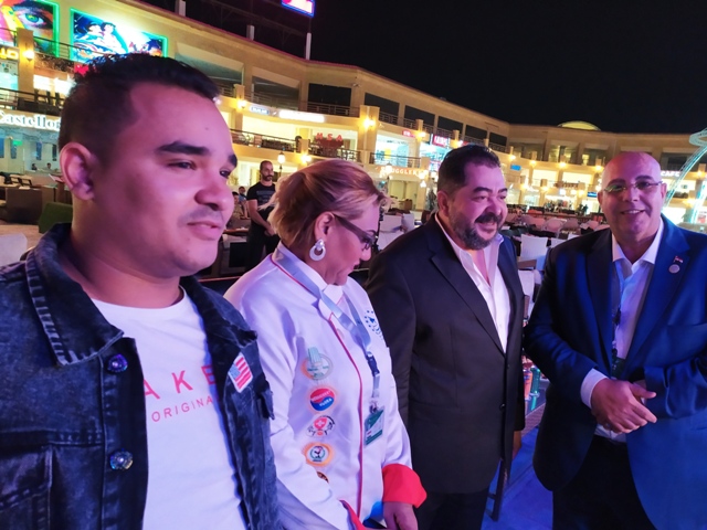  نجاتى وامل رزق فى حفل المهرجان الدولى الافريقى للطهاه بشرم الشيخ