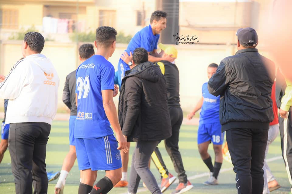 فرحة لاعبو شباب المحلة بالفوز