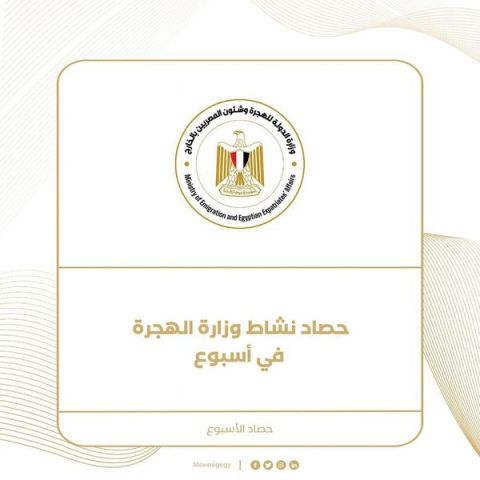 حصاد نشاط وزارة الهجرة وشئون المصريين بالخارج خلال أسبوع