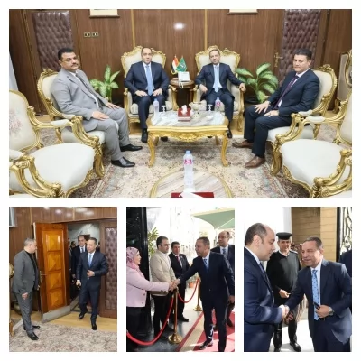 استقبال محافظ المنوفية الجديد