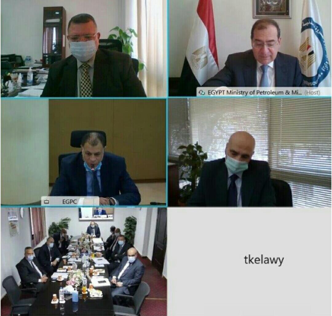 وزير البترول في جلسة نتائج الأعمال عبر الفيديوكونفرانس 