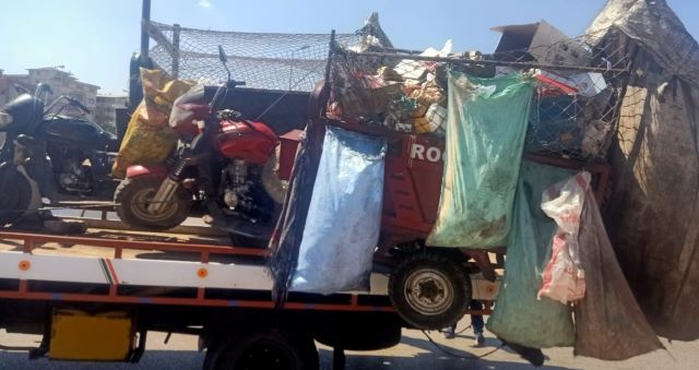 جهاز دمياط الجديدة يصادر 14 توك توك و6 تروسيكلات نباشين بالتعون مع الشرطة.. بالصور