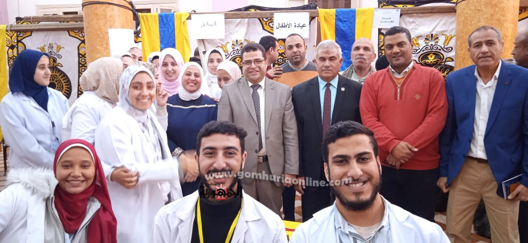 جامعة السادات تنظم قافلة طبية بقرية 