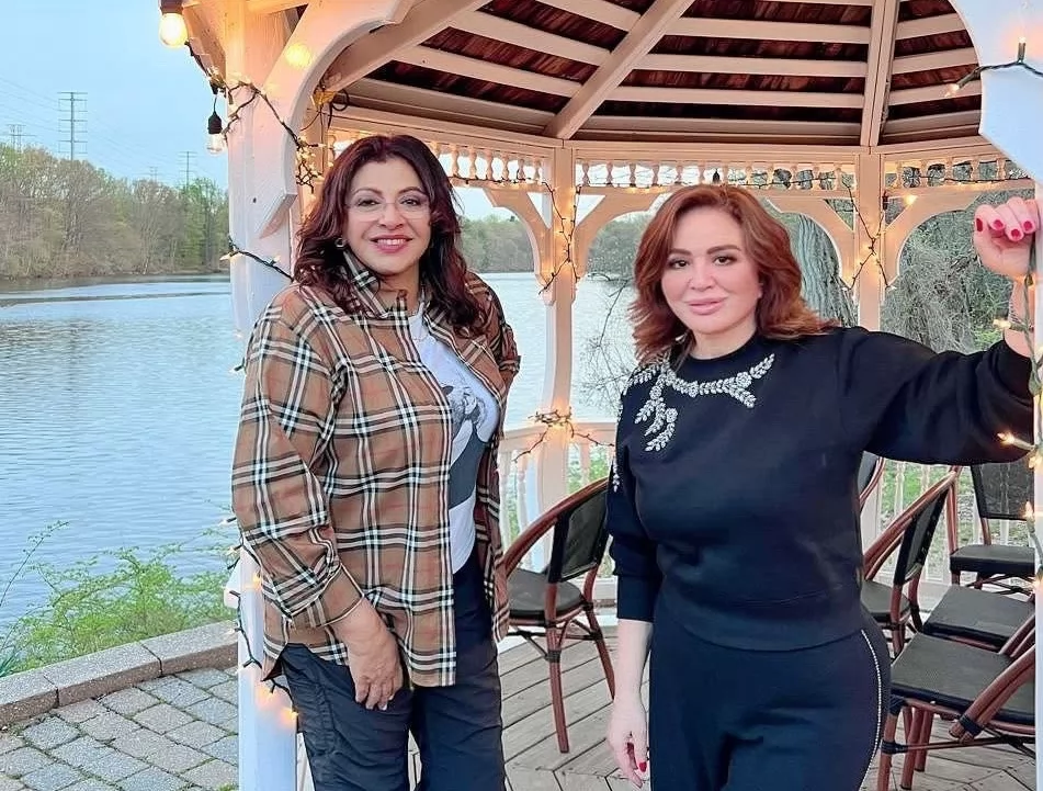 إلهام شاهين برفقة هالة صدقي فى أحدث ظهور من أمريكا 