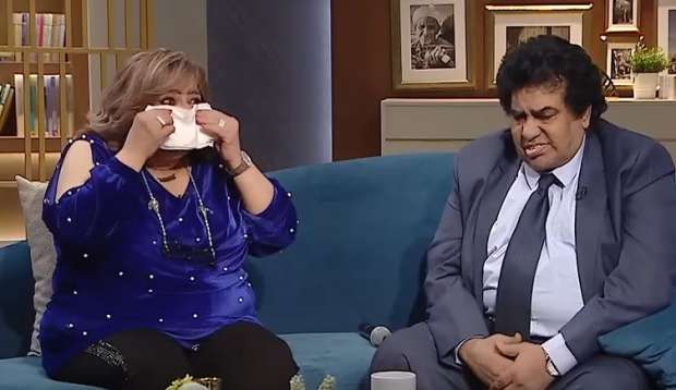 أحمد عدوية وزوجته الراحلة 
