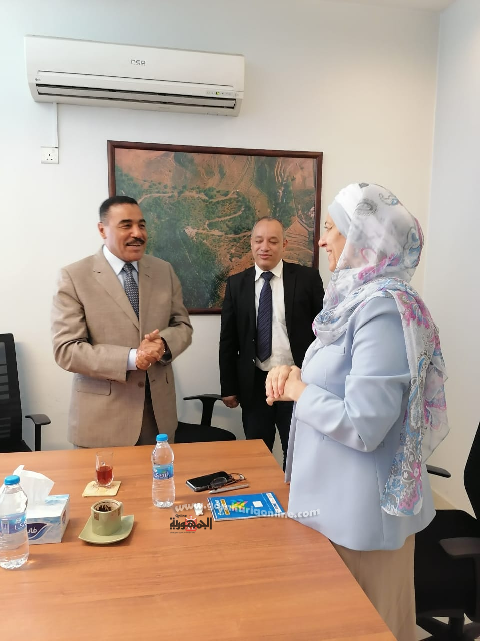 محافظ مطروح يلتقي الاميرة بسمة بنت علي  ويزور الحديقة الملكية بالاردن .. صور