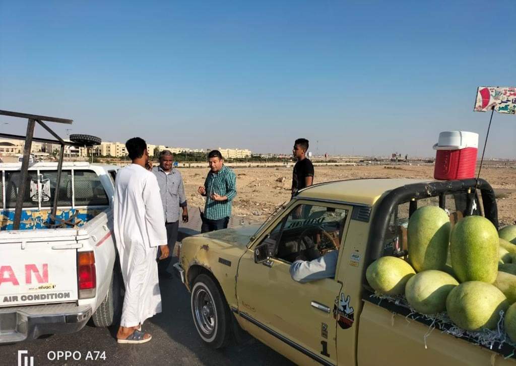 جهاز مدينة العبور يشن حملة موسعة بمعاونة شرطة التعمير والمرافق