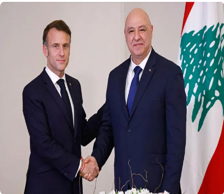 إيمانويل ماكرون وجوزيف عون