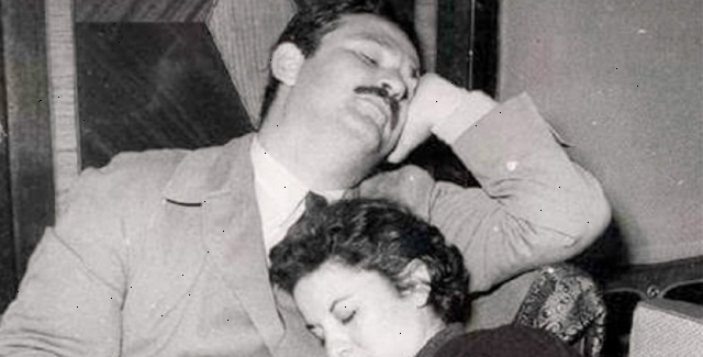 فاتن حمامة وعز الدين ذو الفقار 