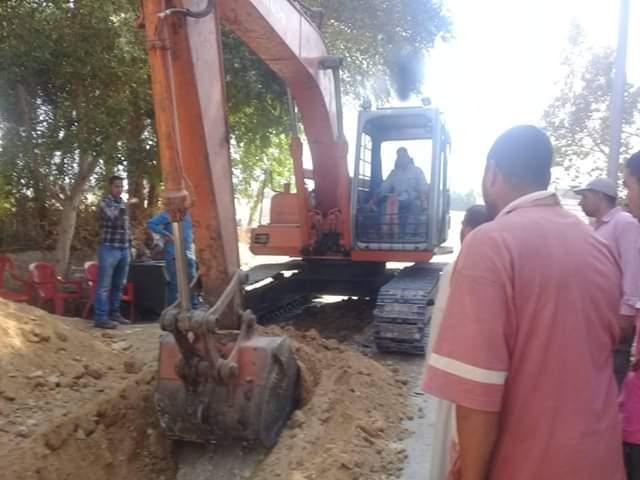 استئناف مشروع الصرف الصحي ببداري أسيوط  